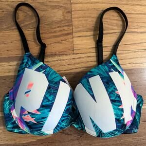 PINK Victoria's Secret Tropical Print Push-Up Bra, 32C